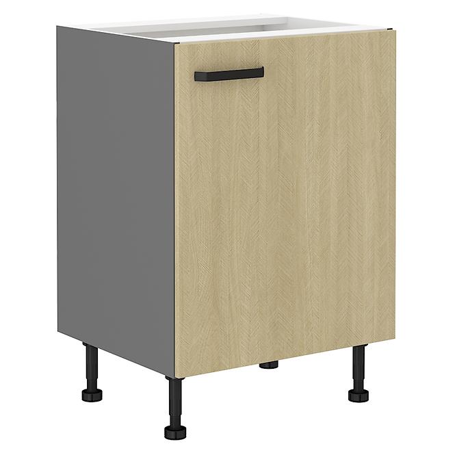 Scandi 60d 1f kuhinjski element 60x50x87 cm natur/tamno sivi