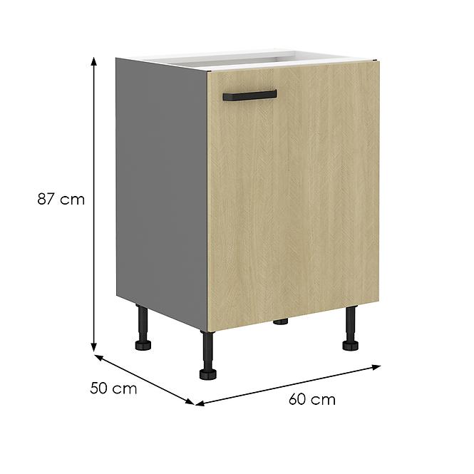 Scandi 60d 1f kuhinjski element 60x50x87 cm natur/tamno sivi