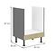 Scandi 60dg kuhinjski element 60x50x87 cm natur/tamno sivi,2