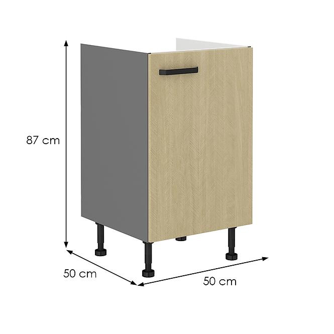 Scandi 50 1f kuhinjski element 50x50x87 cm natur/tamno sivi