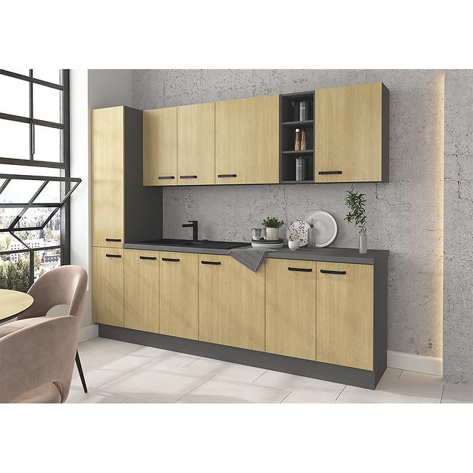 Scandi 50d 1f 1s kuhinjski element 1 vrata+1 ladica 50x50x87 cm natur/tamno sivi