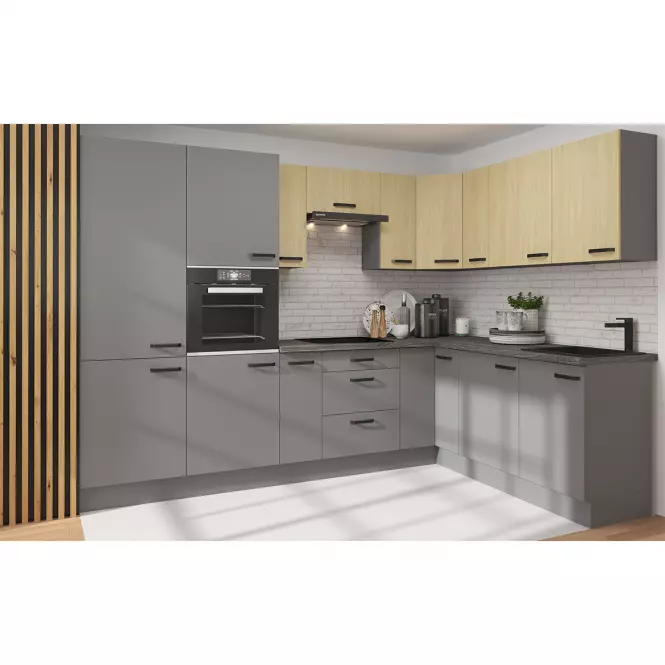 Scandi 50d 1f 1s kuhinjski element 1 vrata+1 ladica 50x50x87 cm natur/tamno sivi,7