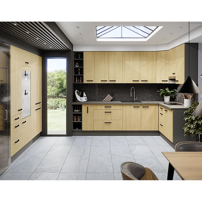 Scandi 50d 1f 1s kuhinjski element 1 vrata+1 ladica 50x50x87 cm natur/tamno sivi