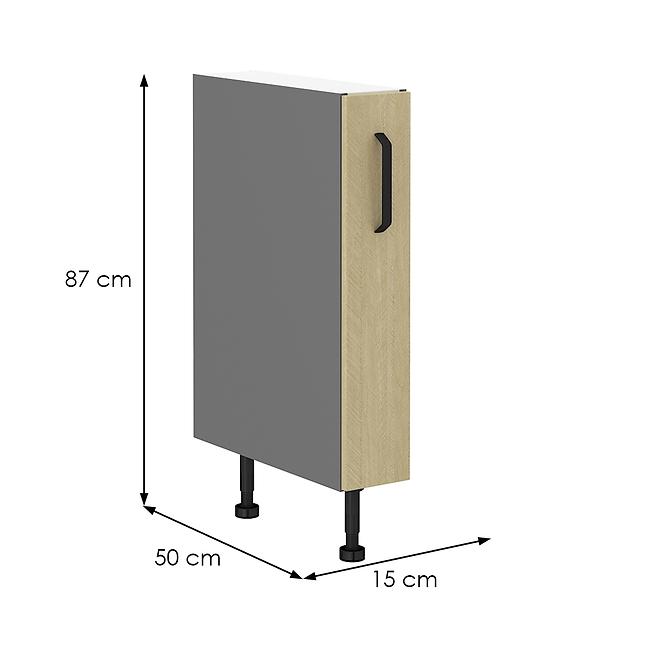 Scandi 15d kuhinjski element 1 ladica 15x50x87 cm natur/tamno sivi