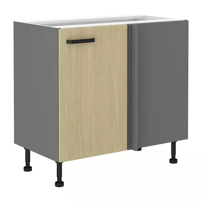 Scandi 105 kuhinjski element 1 vrata 90x50x87 cm natur/tamno sivi
