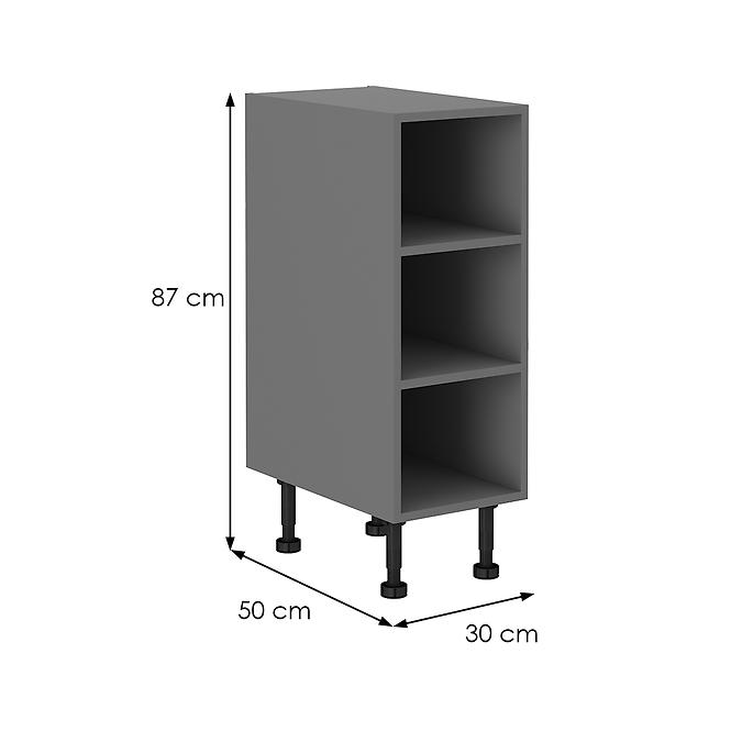 Scandi/Ava/Nessa 30d otw bb baza otvorena s policama 30x50x87 tamno siva