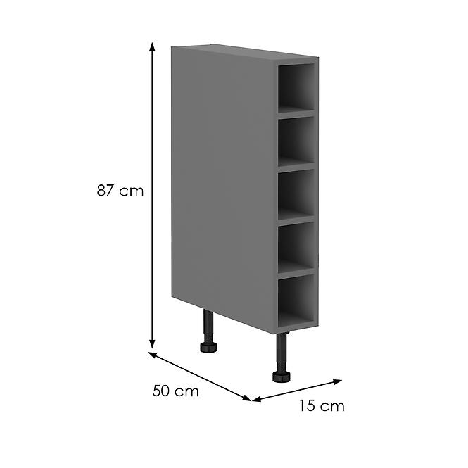 Scandi/Ava/Nessa 15d otw bb baza otvorena s policama 15x50x87 tamno siva