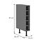 Scandi/Ava/Nessa 15d otw bb baza otvorena s policama 15x50x87 tamno siva,2