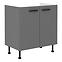 Nessa  80zl 2f bb baza 2 vrata za sudoper 80x50x87 tamno sivi