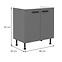 Nessa  80zl 2f bb baza 2 vrata za sudoper 80x50x87 tamno sivi,2