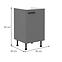 Nessa 50zl 1f bb baza za sudoper 1 vrata 50x50x87 tamno siva,2