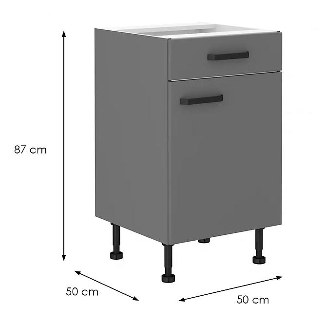 Nessa 50d 1f 1s bb baza 1 vrata+1 ladica 50x50x87 tamno siva