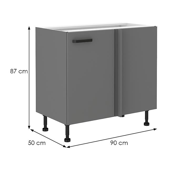 Nessa 105 nd 1f bb baza kutna 1 vrata 90(105)x50x87 tamno sivi reverzibilni