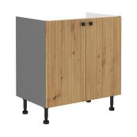 Ava 80 2f bb kuhinjski element 2 vrata 80x50x87 cm natur (artisan hrast)/siva