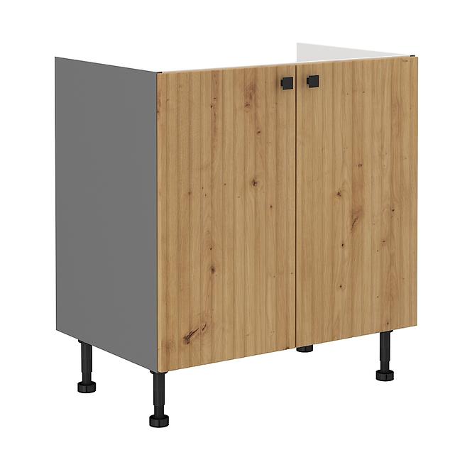 Ava 80 2f bb kuhinjski element 2 vrata 80x50x87 cm natur (artisan hrast)/siva