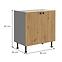 Ava 80d 2f bb kuhinjski element 2 vrata 80x50x87 cm natur (artisan hrast)/siva,2