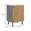 Ava 60d 1f bb kuhinjski element 1 vrata 60x50x87 cm natur (artisan hrast)/siva,2