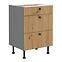 Ava 60d 3s bb kuhinjski element 3 ladice 60x50x87 cm natur (artisan hrast)/siva