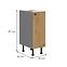 Ava 30d cargo bb kuhinjski element  1 vrata 30x50x87 cm natur (artisan hrast)/siva,2