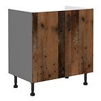 Tessa 80 PLN 2f bb kuhinjski element 2 vrata 80x50x87 cmrustik drvo/tamno sivi