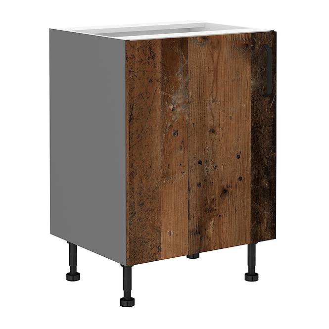Tessa 60d 1f bb kuhinjski element 1 vrata 60x50x87 cm rustik drvo/tamno sivi