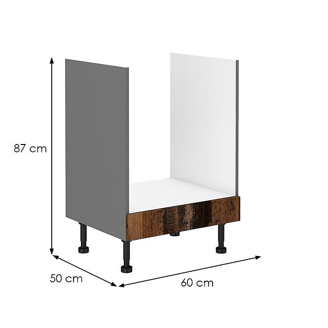 Tessa 60dg bb kuhinjski element 60x50x87 cm rustik drvo/tamno sivi