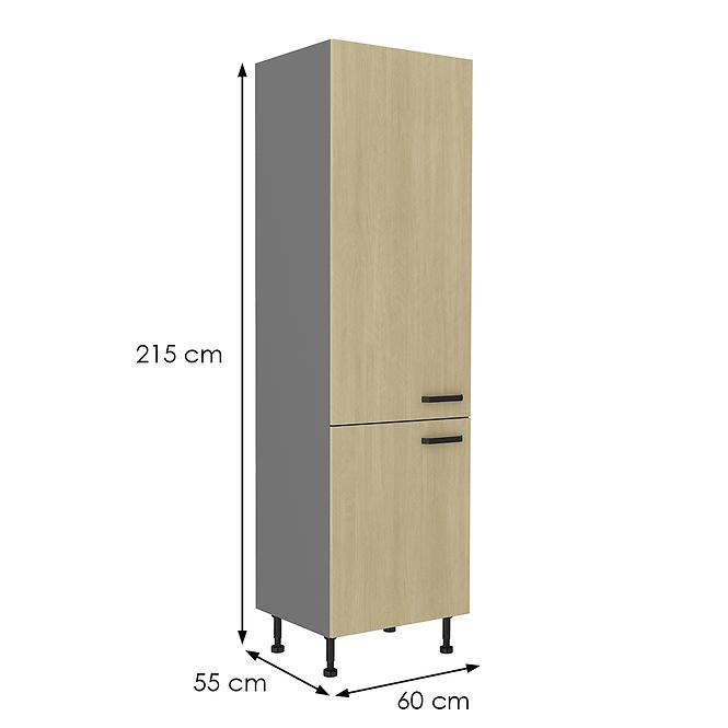 Scandi 60dk-215 2f kuhinjski element 2 vrata 60x55x215 cm natur/tamno sivi