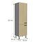 Scandi 60dk-215 2f kuhinjski element 2 vrata 60x55x215 cm natur/tamno sivi,2