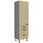 Scandi 60dks-215 1f 3s kuhinjski element 1 vrata+3 ladice 60x55x215 cm natur/tamno sivi