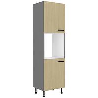 Scandi 60dp-215 2f kuhinjski element 2 vrata 60x55x215 cm natur/tamno sivi