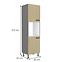 Scandi 60dp-215 2f kuhinjski element 2 vrata 60x55x215 cm natur/tamno sivi,2