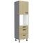 Scandi 60dps-215 1f 3skuhinjski element 1 vrata+3 ladice 60x57x215 cm natur/tamno sivi