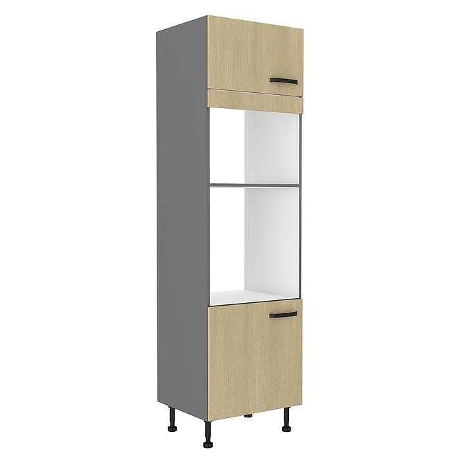 Scandi 60dpm-215 2f kuhinjski element 2 vrata 60x55x215 cm natur/tamno sivi