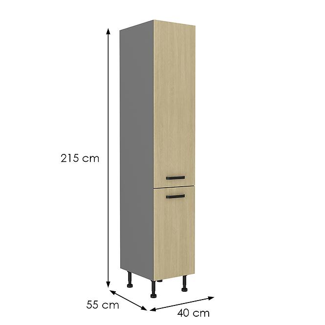 Scandi 40dk-215 2f kuhinjski element 2 vrata 40x57x215 cm natur/tamno sivi