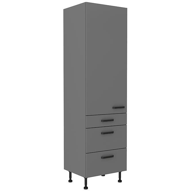 Nessa 60dks-215 1f 3s ormar 1 vrata+1lad.+2koša 60x55x215 tamno sivi
