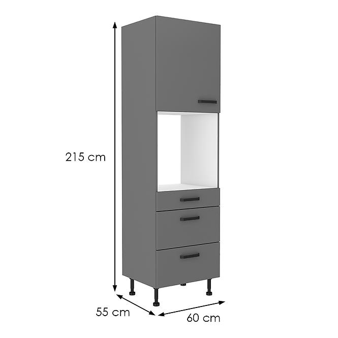 Nessa 60dps-215 1f 3s ormar 1vrata+1lad+2koša 60x55x215 tamno siva