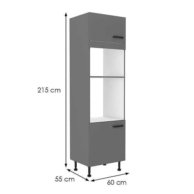 Nessa 60dpm-215 2f ormar 2vrata+2otvora za pećnicu 60x55x215 tamno sivi
