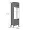 Nessa 60dpm-215 2f ormar 2vrata+2otvora za pećnicu 60x55x215 tamno sivi,2