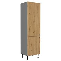 Ava 60dk-215 2f kuhinjski element 2 vrata 60x55x215 cm natur (artisan hrast)/siva