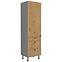 Ava 60dks-215 1f 3s kuhinjski element 1 vrata+3 ladice 60x55x215 cm natur (artisan hrast)/siva