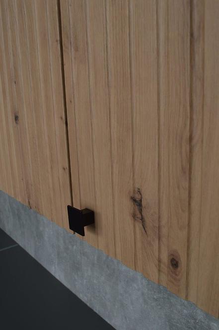 Ava 60dks-215 1f 3s kuhinjski element 1 vrata+3 ladice 60x55x215 cm natur (artisan hrast)/siva