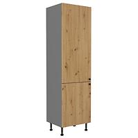 Ava 60lo-215 2f kuhinjski element 2 vrata 60x55x215 cm natur (artisan hrast)/siva