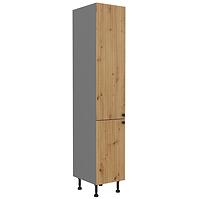 Ava 40dk-215 2f kuhinjski element 2 vrata 40x57x215 cm natur (artisan hrast)/siva