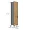 Ava 40dk-215 2f kuhinjski element 2 vrata 40x57x215 cm natur (artisan hrast)/siva,2