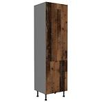 Tessa 60dk-215 2f kuhinjski element 2 vrata 60x55x215 cm rustik drvo/tamno sivi