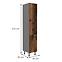 Tessa 40dk-215 2f kuhinjski element 2 vrata 40x57x215 cm rustik drvo/tamno sivi,2