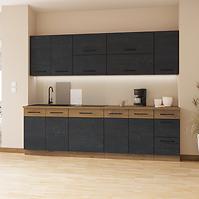 Vigo Dark kuhinja bez radne ploče 260x50x200 hrast/siva mat