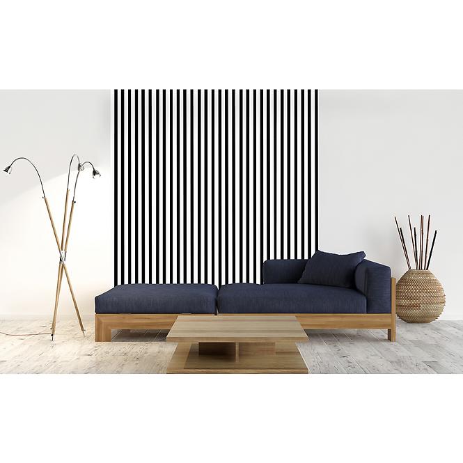 Zidni panel s lamelama 3d mdf/hdf bijela 41x190x2750