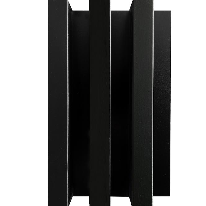 Zidni panel s lamelama 3d mdf/hdf crna mat 41x190x2750