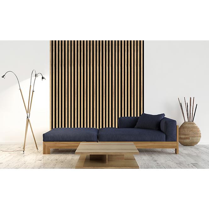 Zidni panel s lamelama 3d mdf/hdf hrast natur 41x190x2750